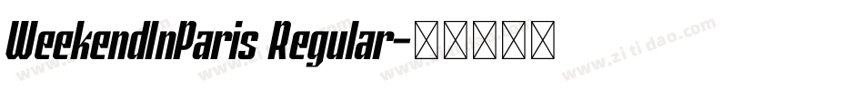 WeekendInParis Regular字体转换